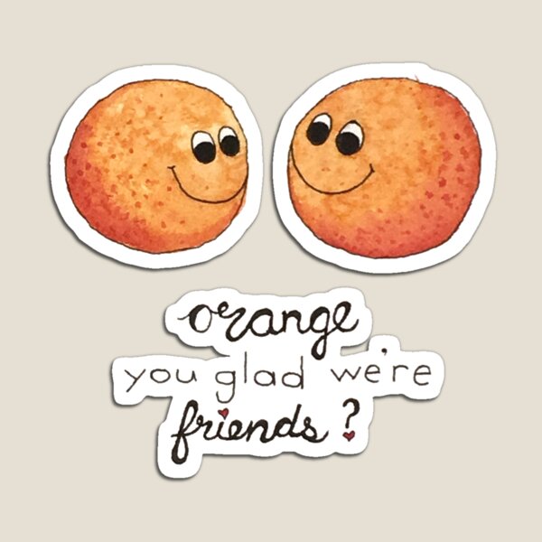 Orange You Glad We're Friends? Magnet