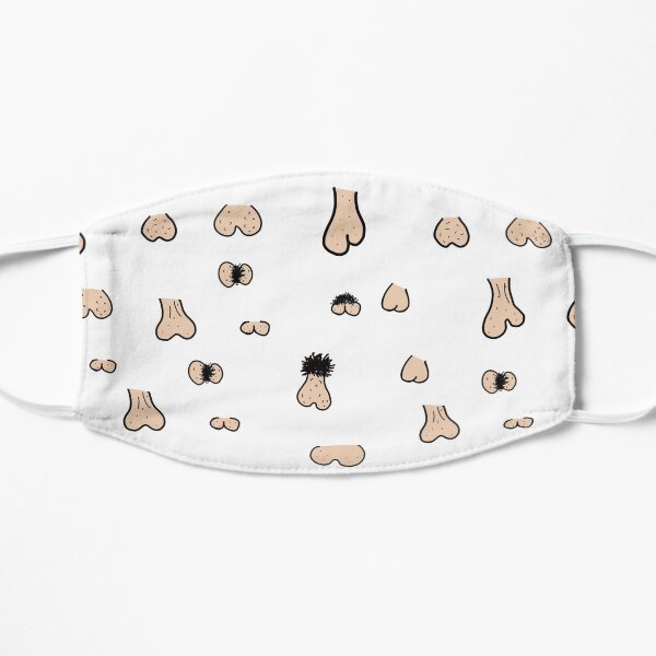 Testicles pattern funny Flat Mask