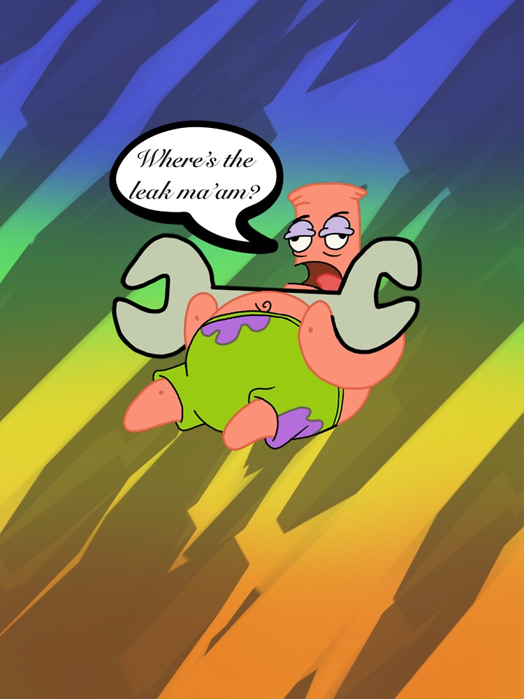 Where’s the leak ma’am?” Patrick " Sticker for Sale by Starlight-beam