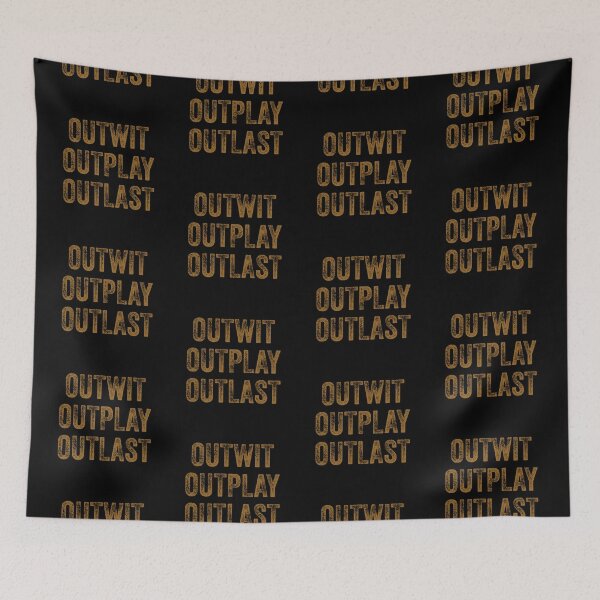 Item preview, Outwit outplay outlast typography text art quote by Word Fandom - wordfandom designed and sold by Kerry Pritchard.