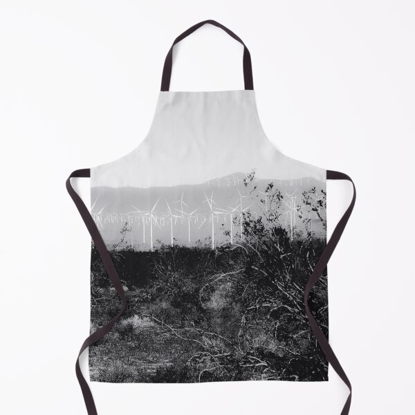 Item preview, wind turbine with desert view in black and white designed and sold by Mrvell.