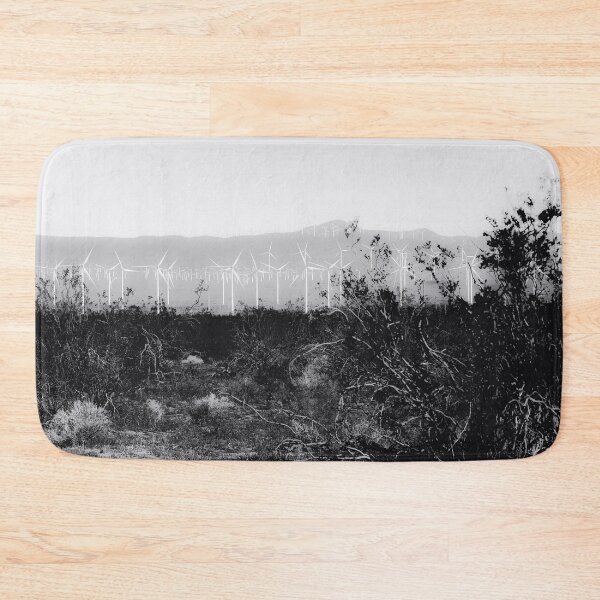 Item preview, wind turbine with desert view in black and white designed and sold by Mrvell.