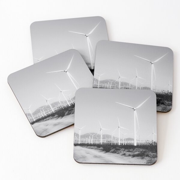 Item preview, wind turbine and desert view in black and white designed and sold by Mrvell.
