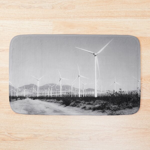 Item preview, wind turbine and desert view in black and white designed and sold by Mrvell.