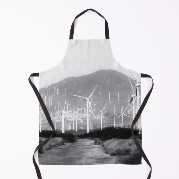 Item preview, wind turbine and desert scenery in black and white designed and sold by Mrvell.