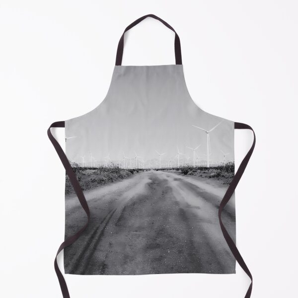 Item preview, road in the desert with wind turbine in black and white designed and sold by Mrvell.