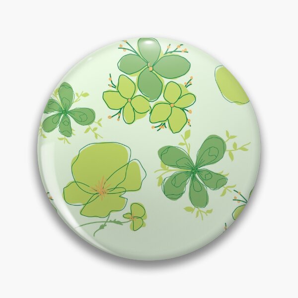 Item preview, Green flowers pattern designed and sold by thetholab.