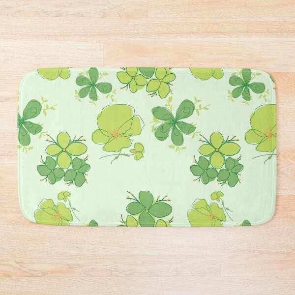 Item preview, Green flowers pattern designed and sold by thetholab.