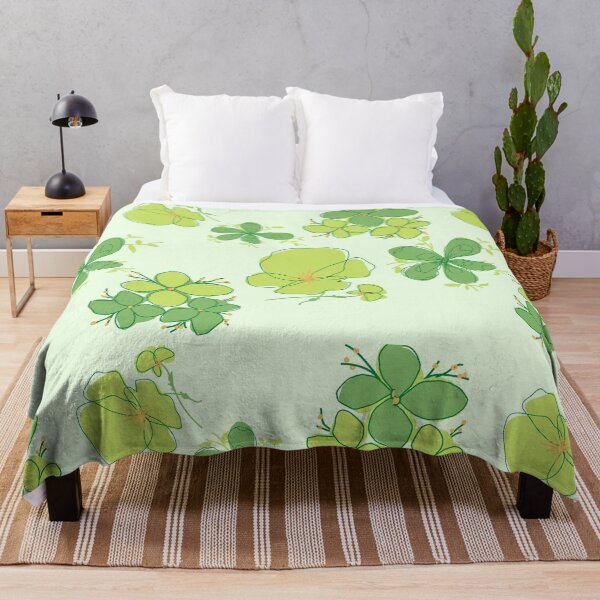 Item preview, Green flowers pattern designed and sold by thetholab.