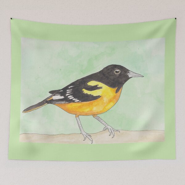 Item preview, Baltimore Oriole watercolor bird painting designed and sold by TheWaterBirds.