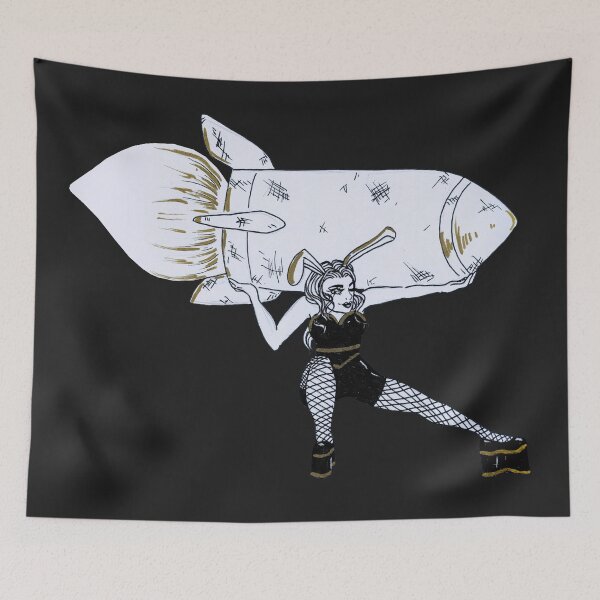 Item preview, The Bunny Girl with a Rocket  designed and sold by AvalonUnmuzzled.