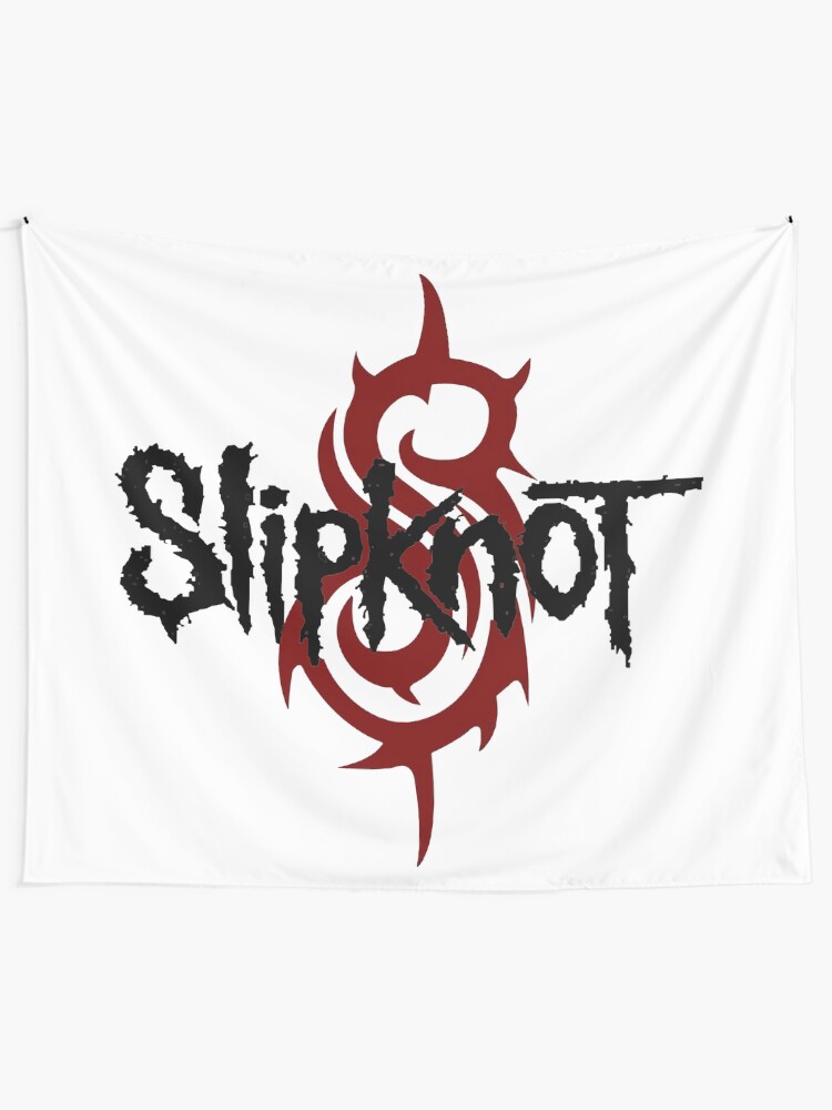 Alternate view of White Black Red Tapestry