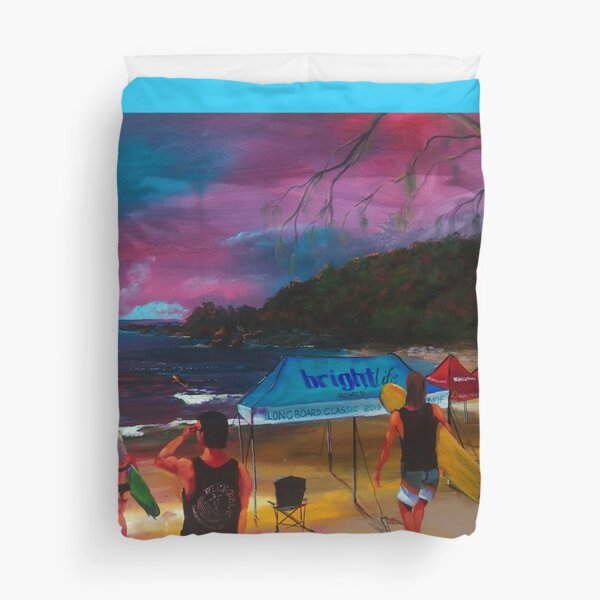 2019 NOF Day 1 Longboard Classic Agnes Water QLD Duvet Cover