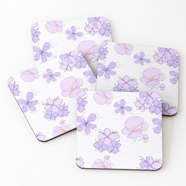 Item preview, Purple flowers pattern designed and sold by thetholab.