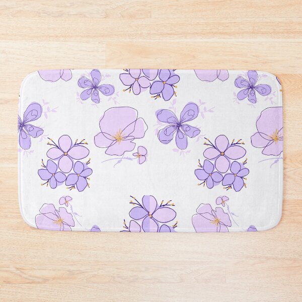 Item preview, Purple flowers pattern designed and sold by thetholab.