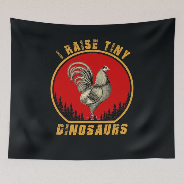 Item preview, I Raise Tiny Dinosaurs Vintage dinosaurs chicken designed and sold by KerryABC.