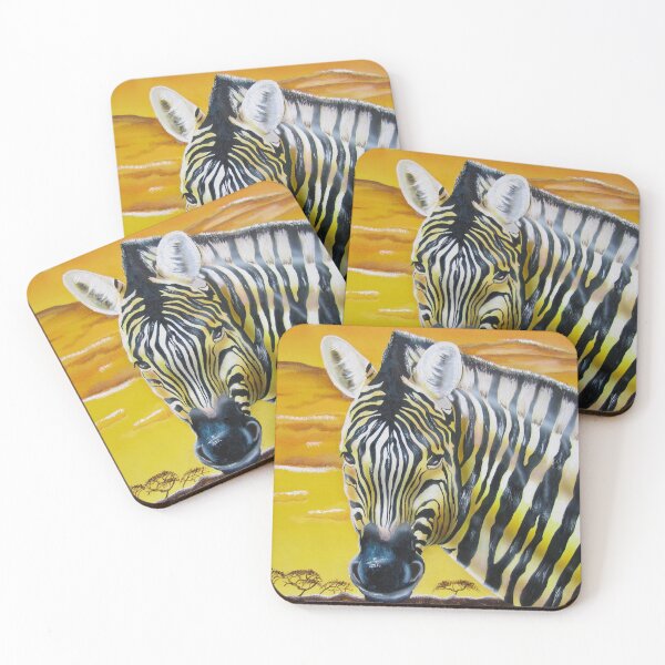 Item preview, African zebra portrait in the sunset designed and sold by TJHstudio.