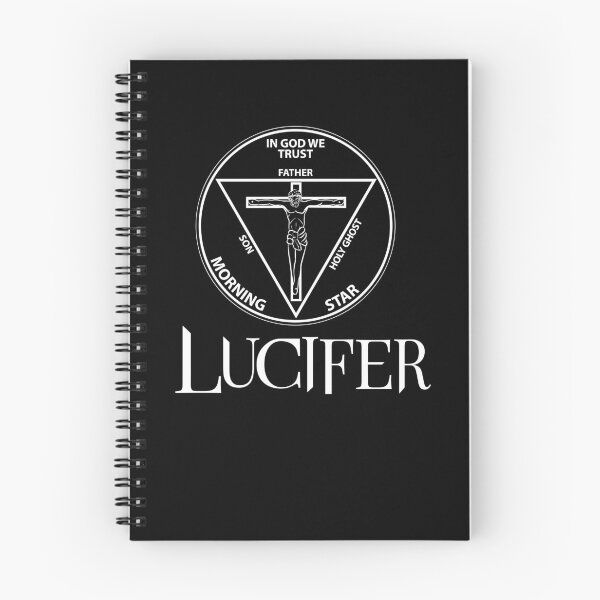 Item preview, Lucifer Mornigstar Pentecostal Coin Design White On Black designed and sold by blackwolfpixels.