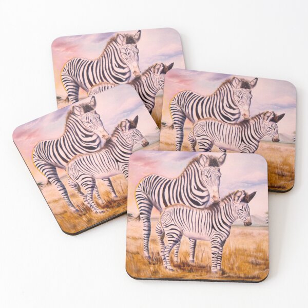 Item preview, African Zebra and her Foal in the Field designed and sold by TJHstudio.