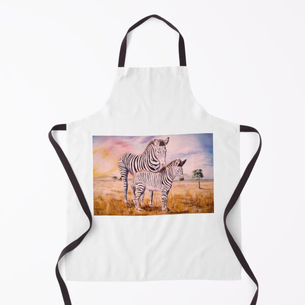 Item preview, African Zebra and her Foal in the Field designed and sold by TJHstudio.