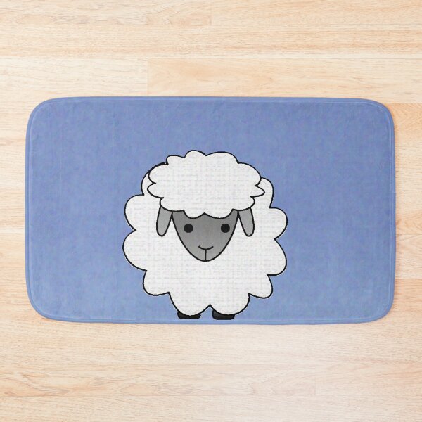 Item preview, Cute Fluffy Sheep Blue Background designed and sold by Hedgie Designs.