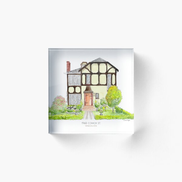 English Bay B&B at Comox Street Vancouver Acrylic Block