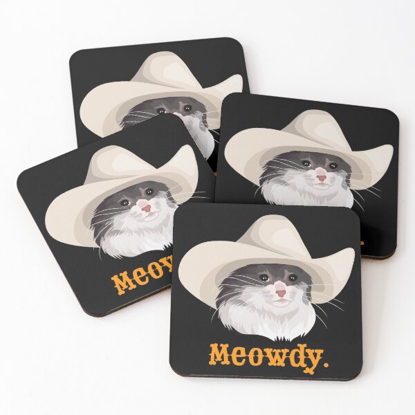 Item preview, Sad Cat Wearing a Cowboy Hat Meme designed and sold by CelestialHCO.