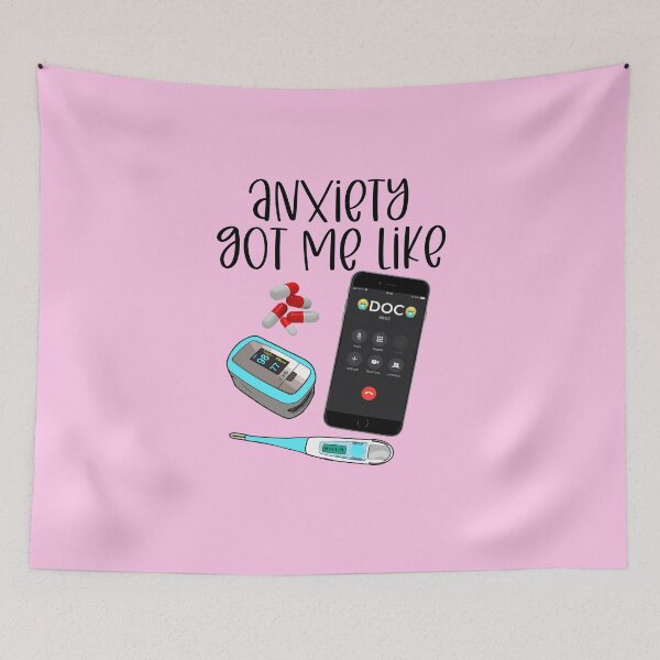 Item preview, Anxiety mental health hypochondriac Living that anxiety life mental health awareness hypochondriac pandemic anxiety panic disorder  designed and sold by tiffanator606.