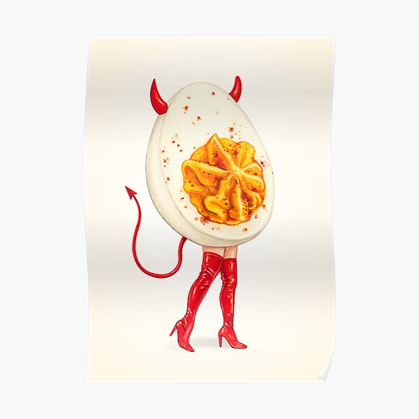 deviled-egg-pin-up-poster-for-sale-by-kellygilleran-redbubble