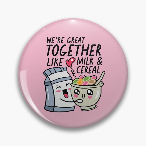 Item preview, We're Great Together Like Milk & Cereal | Kawaii Cute Food Combos designed and sold by SLAG-Creative.