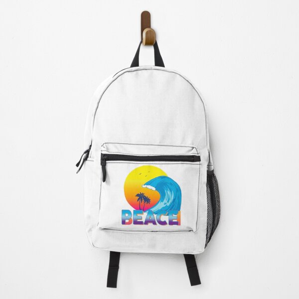 Item preview, Tequila Sunrise Surfer Wave Palm Trees with Words Peace and Beach on Transparent Background  designed and sold by EmOceanApparel.