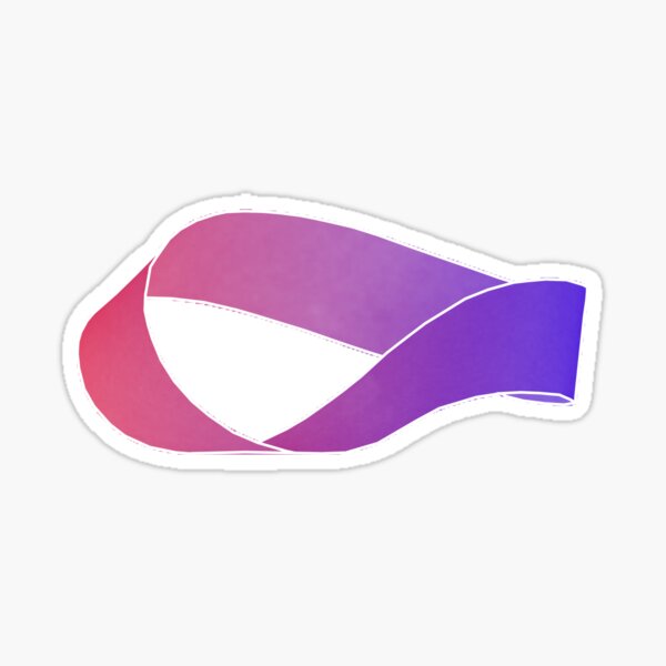 Mobius strip pattern - Red and Blue Sticker