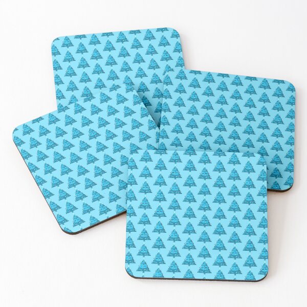 Item preview, Christmas Tree Pattern Monochromatic Blue designed and sold by williamcuccio.