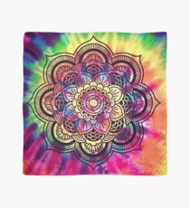 Rainbow Tie Dye Mandala Scarf