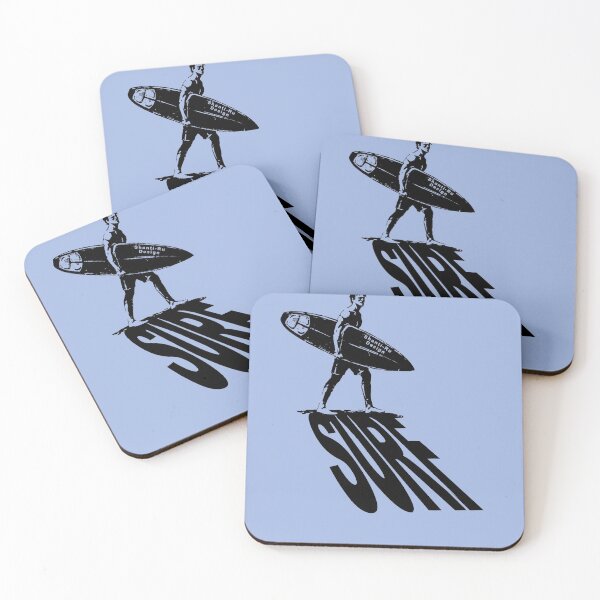Item preview, Graphic Surf Surfer Vintage Surfing Beach artwork designed and sold by shantiru.