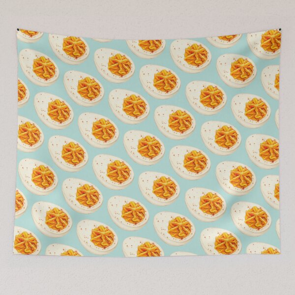 Item preview, Deviled Egg Pattern - Blue designed and sold by Kelly  Gilleran.