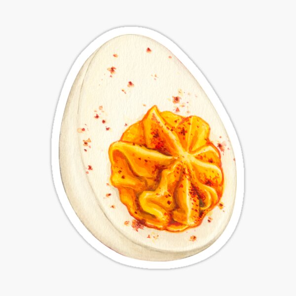 "Deviled Egg Pattern Blue" Sticker by KellyGilleran Redbubble