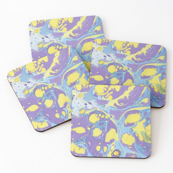 Item preview, Purple, blue and yellow ink marble paper texture  designed and sold by earthtoaura.