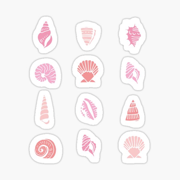 Shell Box Sticker Pack | Pink & Peach | Moonlight Isle Sticker