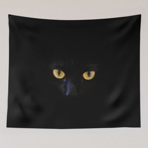 Item preview, A Cute Black Cat With Yellow Eyes designed and sold by Jozy-Merch.