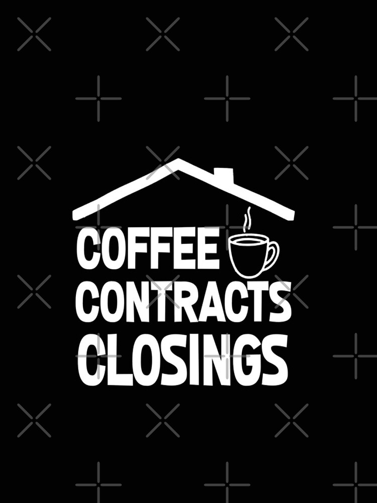 "Real Estate Coffee contracts closings SKY" iPhone Case for Sale by