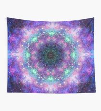 Trippy purple space mandala Wall Tapestry