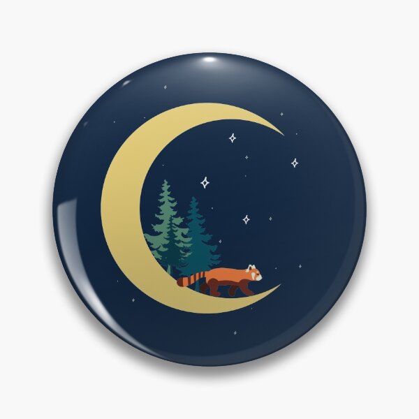 Item preview, Crescent moon forest red panda designed and sold by galax-C.