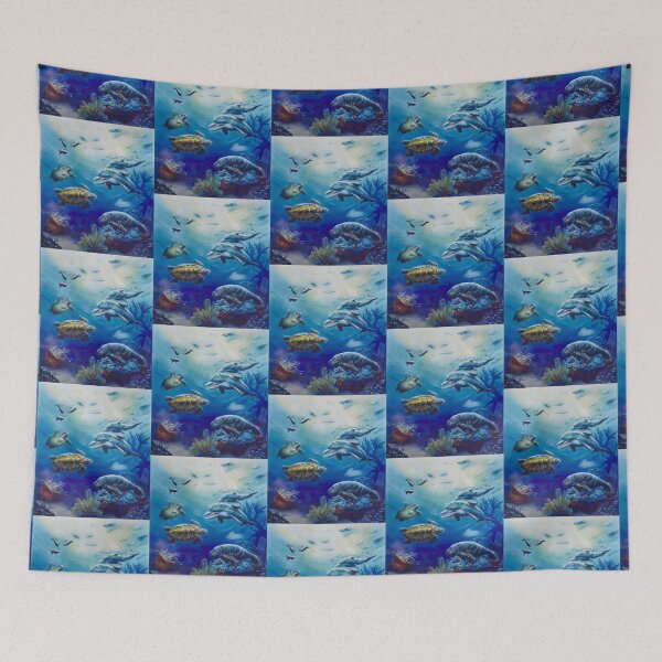 Item preview, Bottlenose Dolphins, Turtles and Manatee Playing in the Ocean designed and sold by TJHstudio.