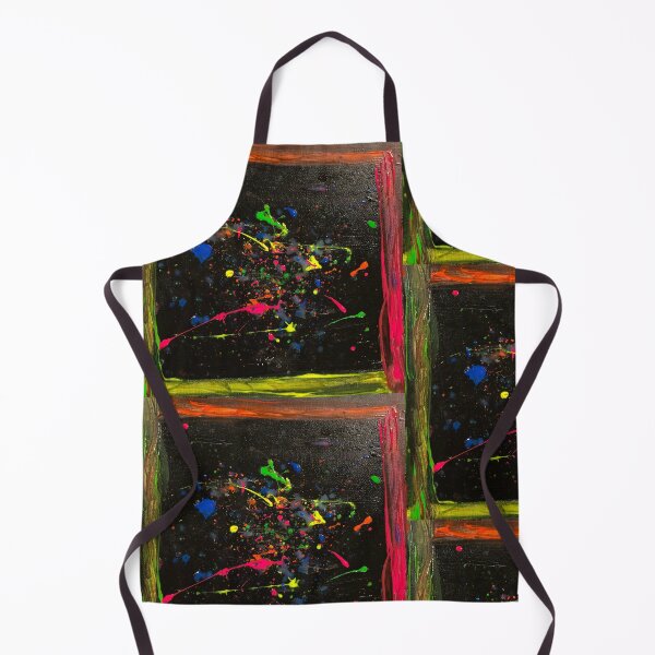 Item preview, Simon Says Neon Splattered on Black Acrylic Abstract Painting designed and sold by Silver Sky by Janet.