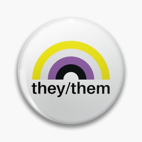 Item preview, They/Them Pronouns Nonbinary Rainbow designed and sold by lavenderhearts.