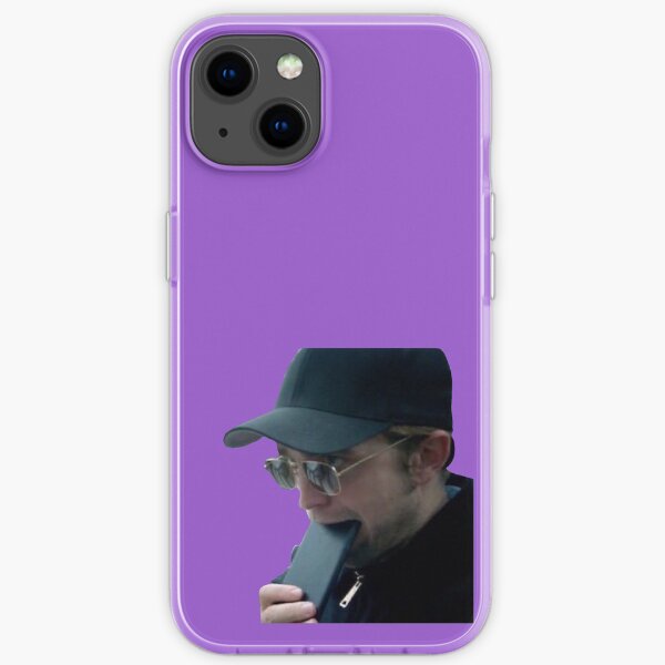 robert pattinson eating his cellphone iPhone Soft Case