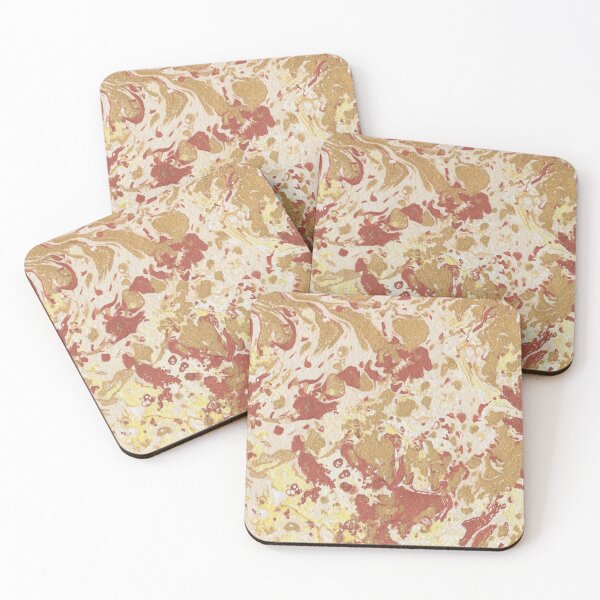 Item preview, Red, beige and cream ink marble paper texture  designed and sold by earthtoaura.