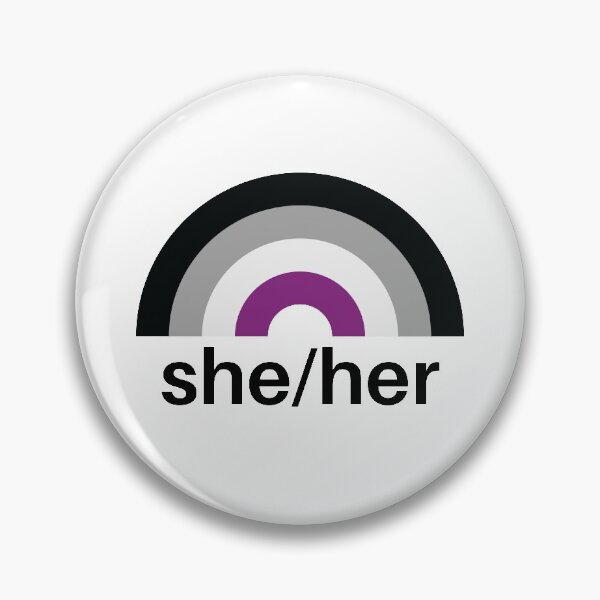 Item preview, She/Her Pronouns Asexual Rainbow designed and sold by lavenderhearts.