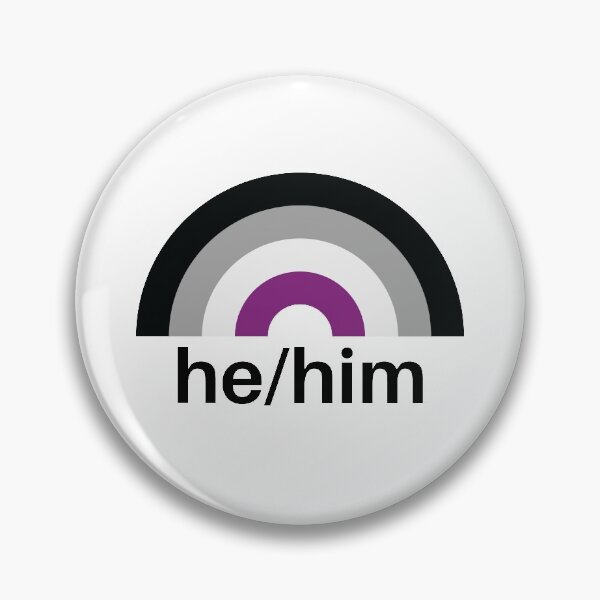 Item preview, He/Him Pronouns Asexual Rainbow designed and sold by lavenderhearts.